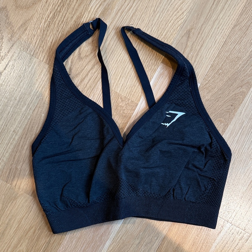 Gymshark Black Halter Sports Bra